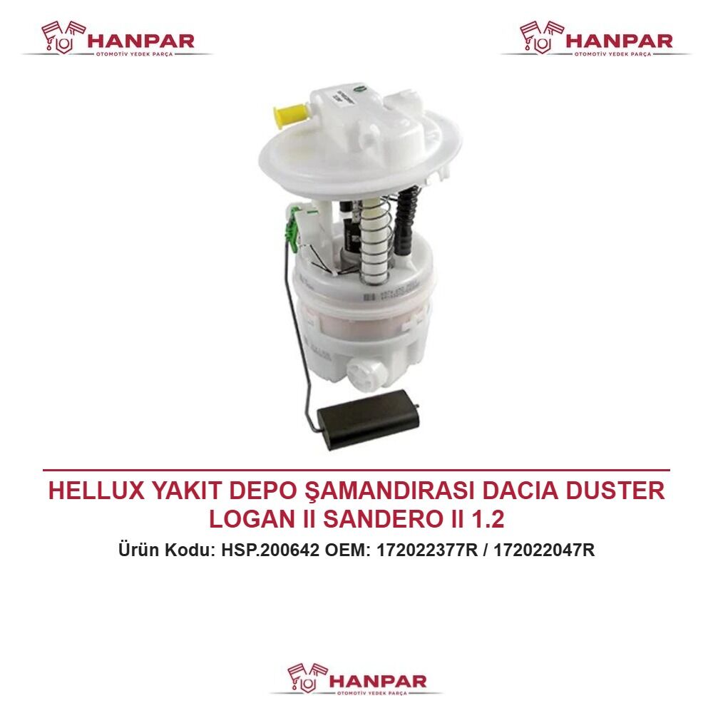 HELLUX YAKIT DEPO ŞAMANDIRASI DACIA DUSTER LOGAN II SANDERO II 1.2