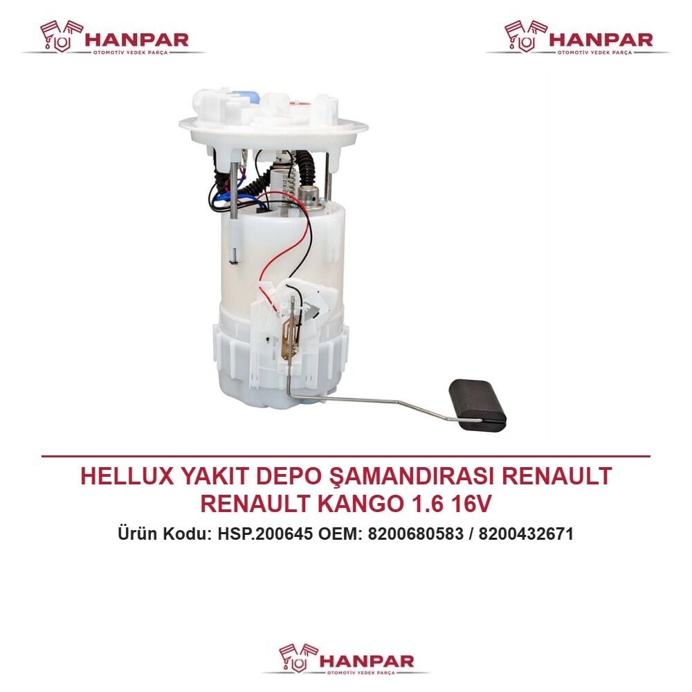 HELLUX YAKIT DEPO ŞAMANDIRASI RENAULT RENAULT KANGO 1.6 16V