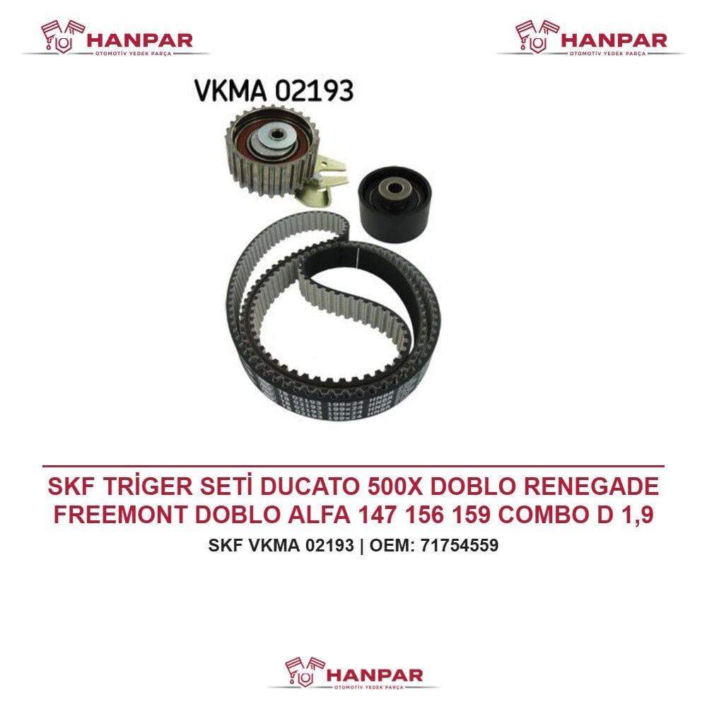 SKF TRİGER SETİ DUCATO 500X DOBLO RENEGADE FREEMONT DOBLO ALFA 147 156 159 COMBO D 1,9 2,0 03-
