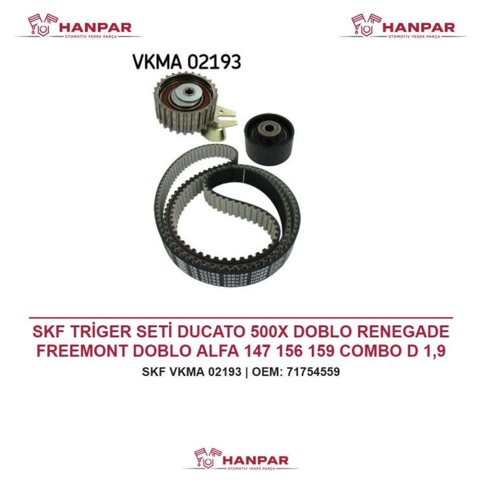 SKF TRİGER SETİ DUCATO 500X DOBLO RENEGADE FREEMONT DOBLO ALFA 147 156 159 COMBO D 1,9 2,0 03-