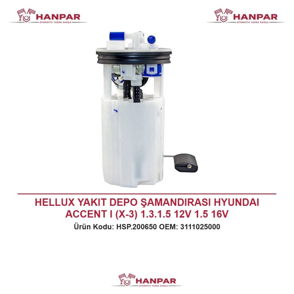 HELLUX YAKIT DEPO ŞAMANDIRASI HYUNDAI ACCENT I (X-3) 1.3.1.5 12V 1.5 16V