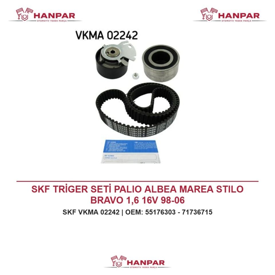 SKF TRİGER SETİ PALIO ALBEA MAREA STILO BRAVO 1,6 16V 98-06