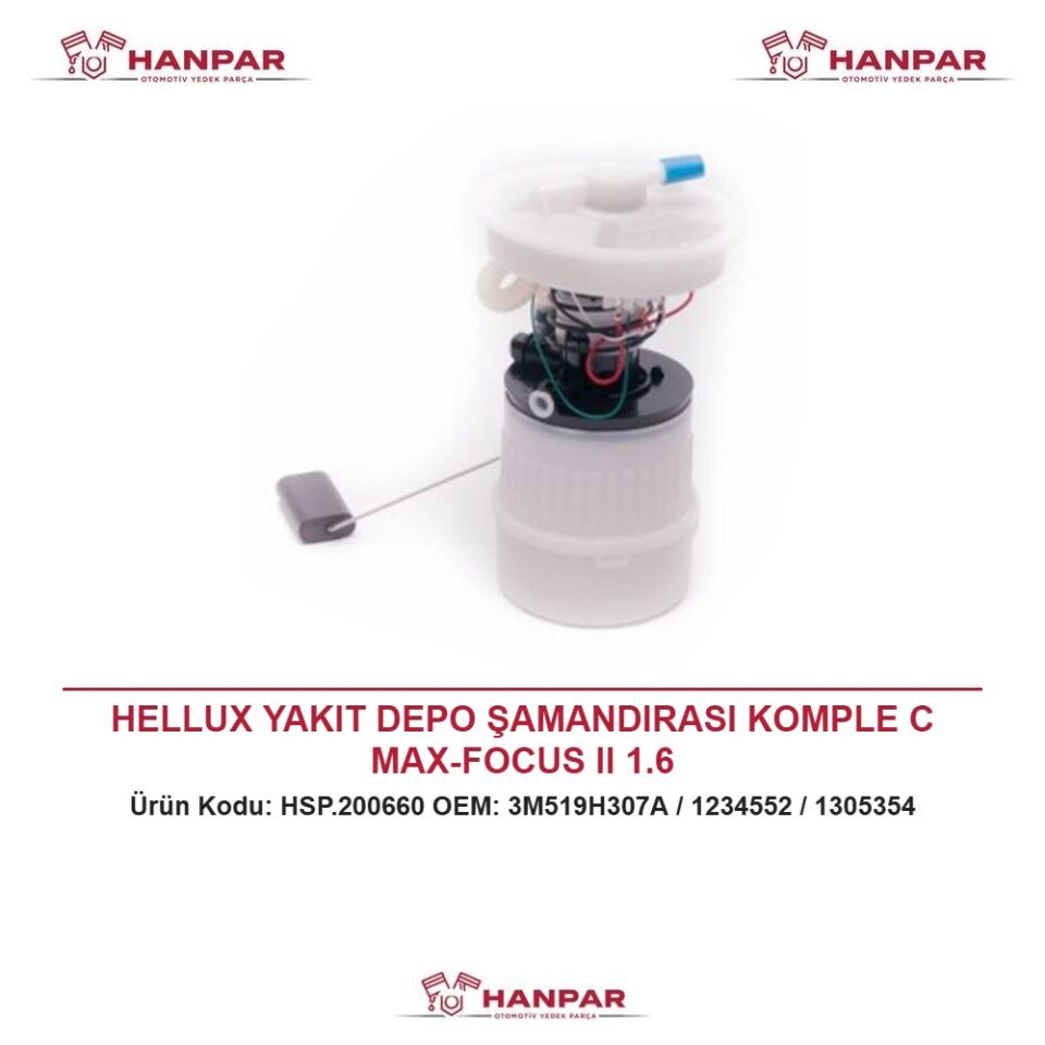 HELLUX YAKIT DEPO ŞAMANDIRASI KOMPLE C MAX-FOCUS II 1.6