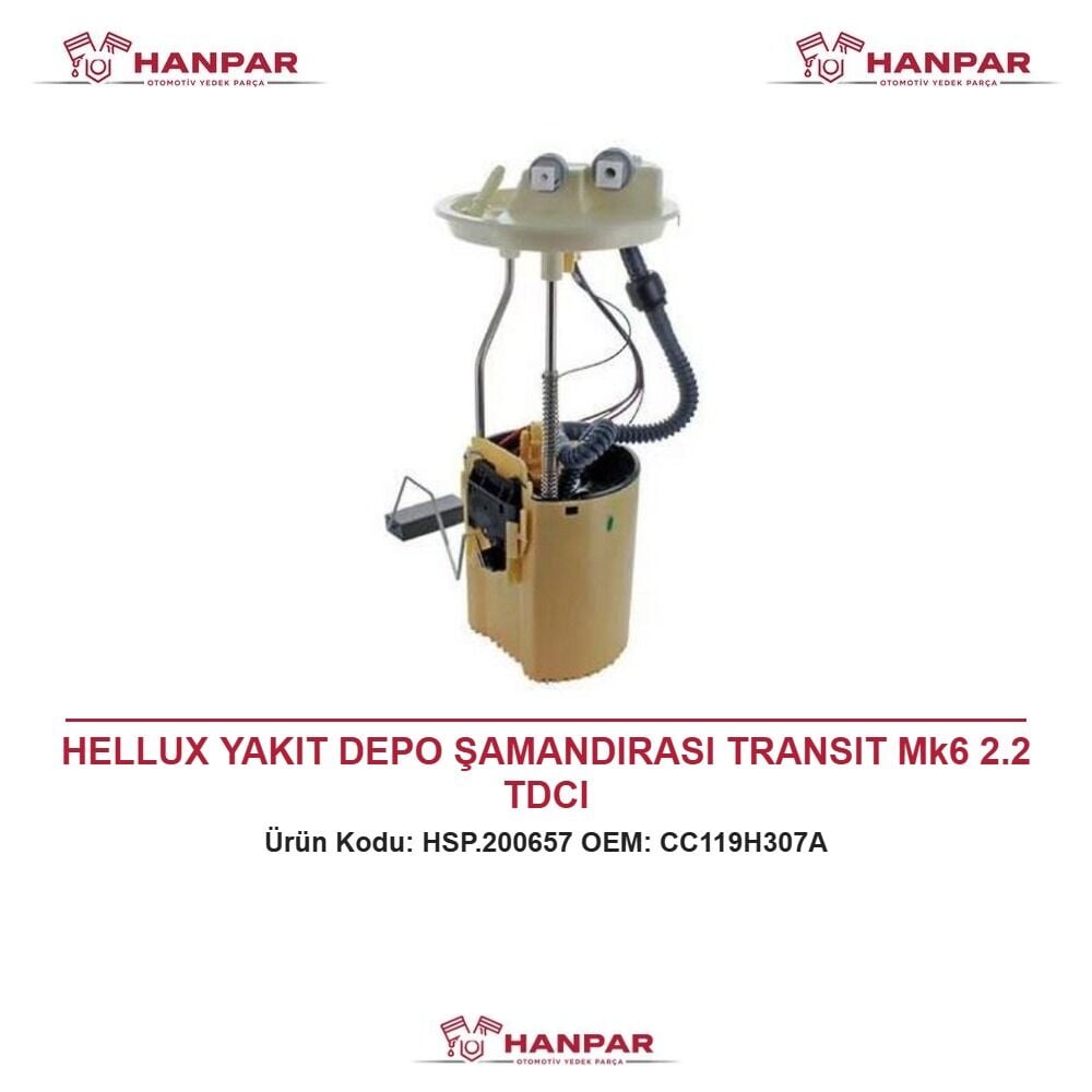 HELLUX YAKIT DEPO ŞAMANDIRASI TRANSIT Mk6 2.2 TDCI