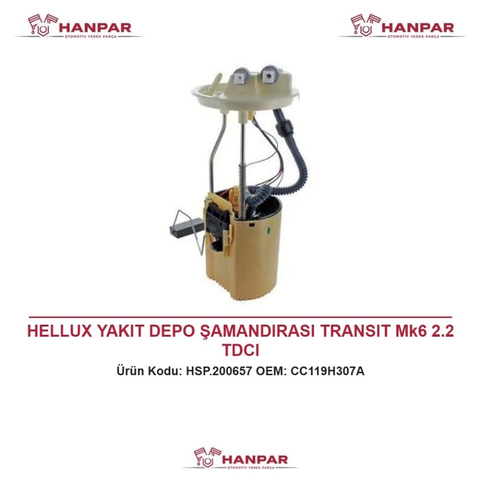HELLUX YAKIT DEPO ŞAMANDIRASI TRANSIT Mk6 2.2 TDCI