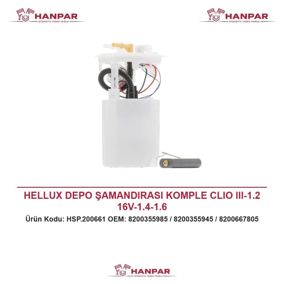 HELLUX DEPO ŞAMANDIRASI KOMPLE CLIO III-1.2 16V-1.4-1.6
