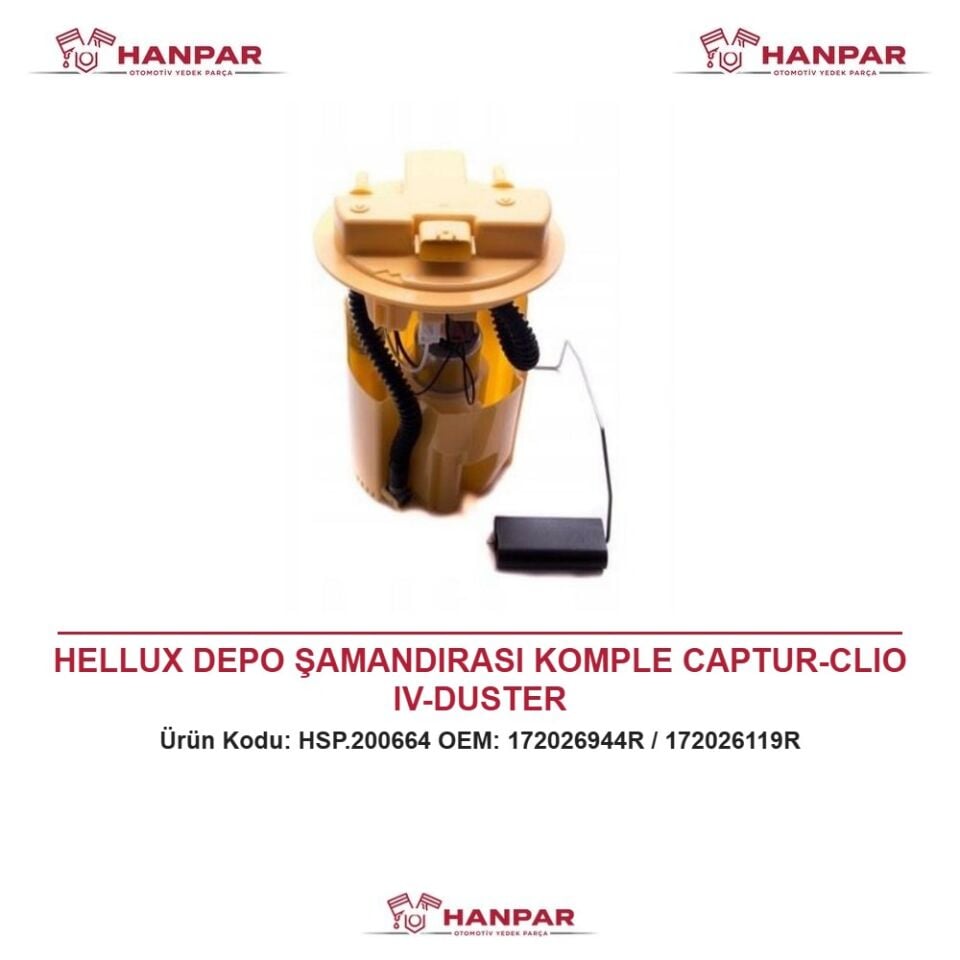 HELLUX DEPO ŞAMANDIRASI KOMPLE CAPTUR-CLIO IV-DUSTER
