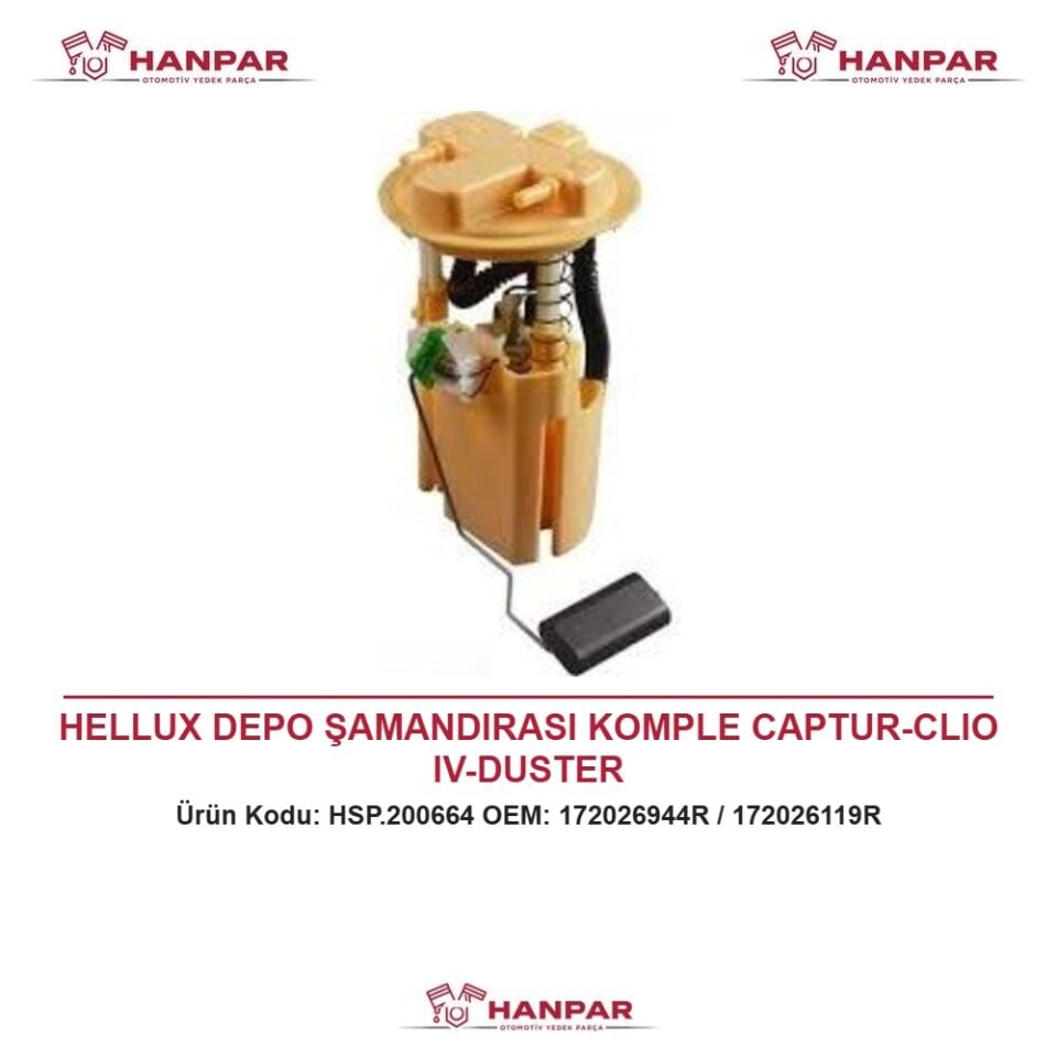 HELLUX DEPO ŞAMANDIRASI KOMPLE CAPTUR-CLIO IV-DUSTER