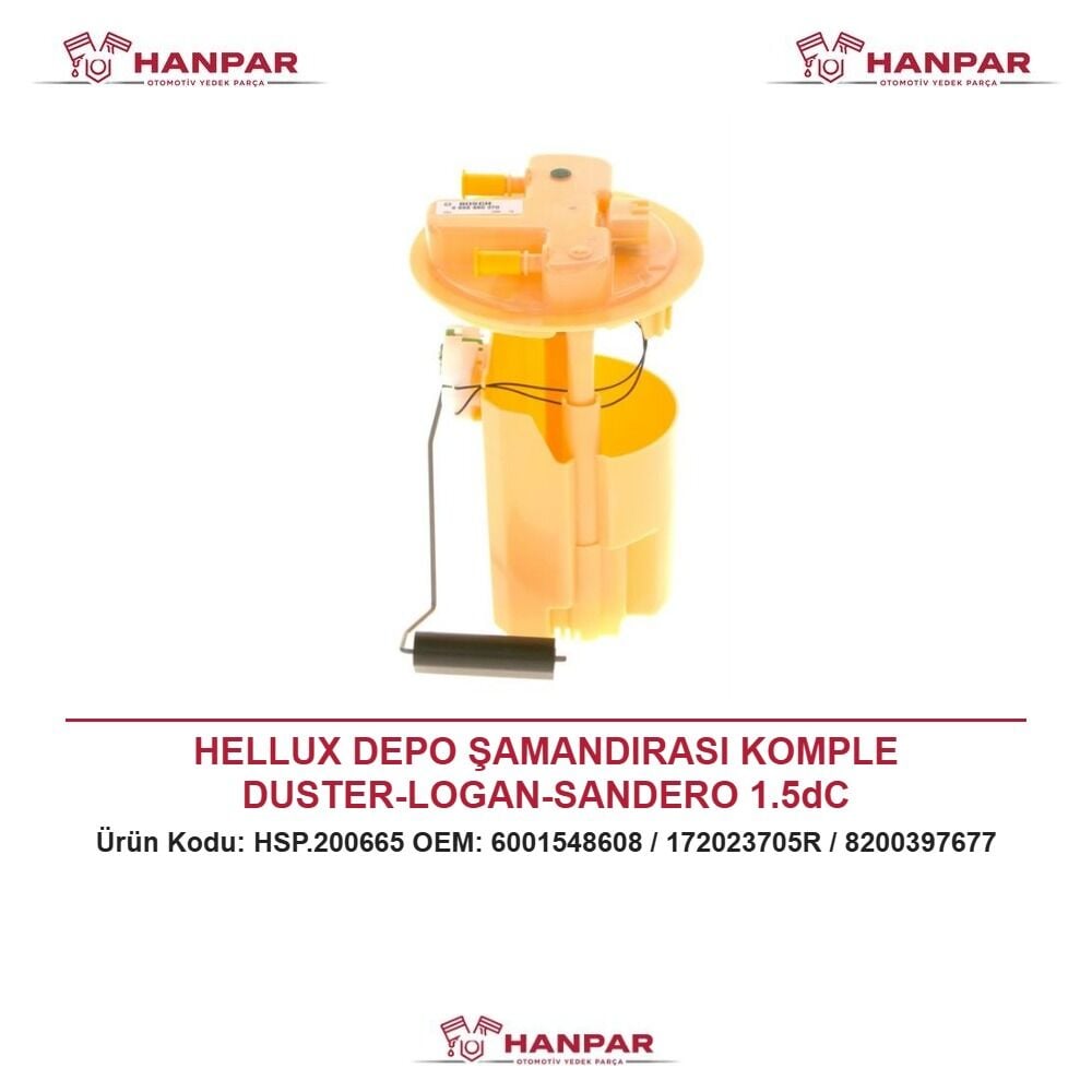 HELLUX DEPO ŞAMANDIRASI KOMPLE DUSTER-LOGAN-SANDERO 1.5dC