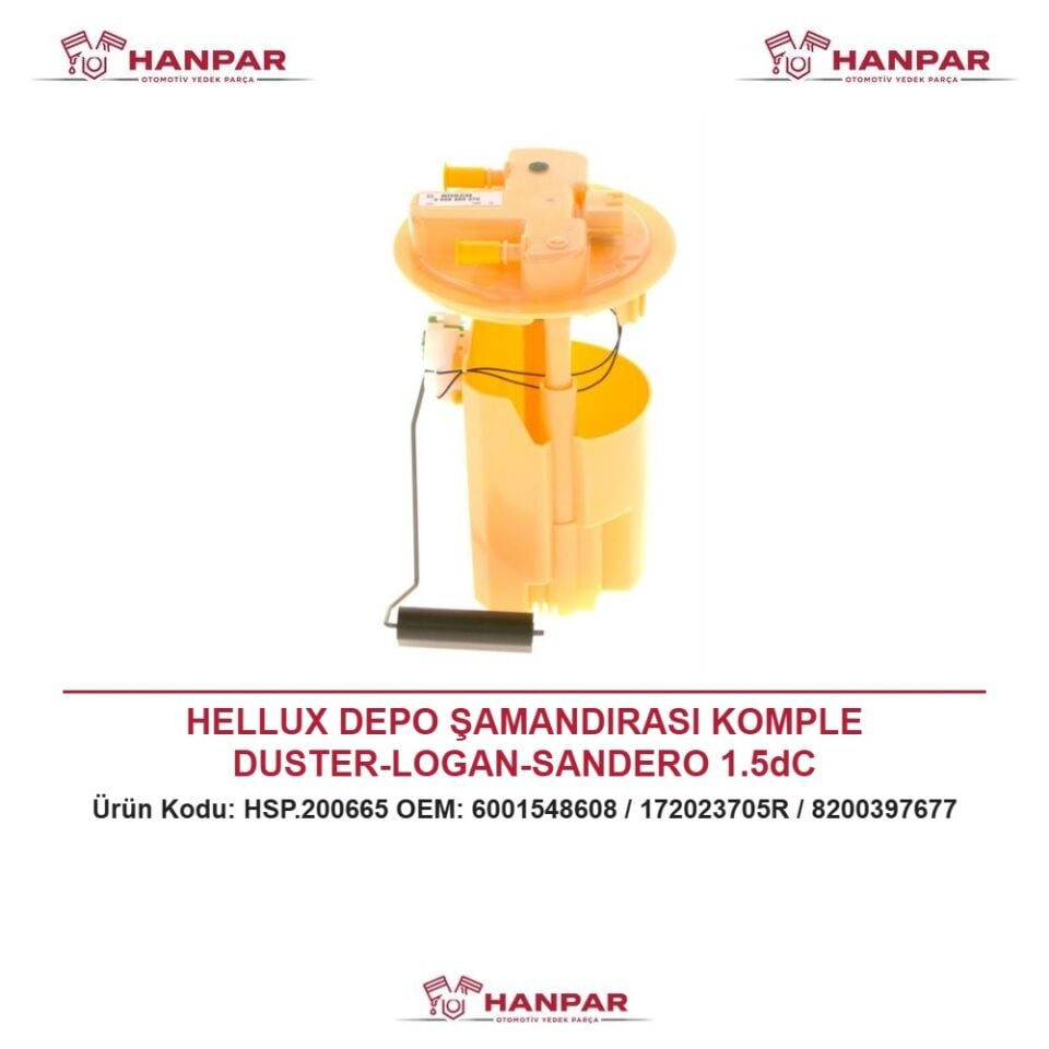 HELLUX DEPO ŞAMANDIRASI KOMPLE DUSTER-LOGAN-SANDERO 1.5dC