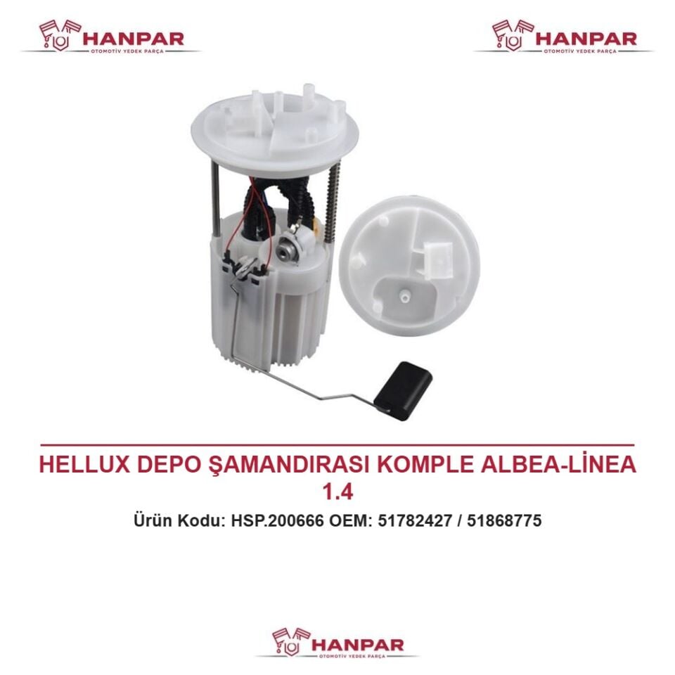 HELLUX DEPO ŞAMANDIRASI KOMPLE ALBEA-LİNEA 1.4