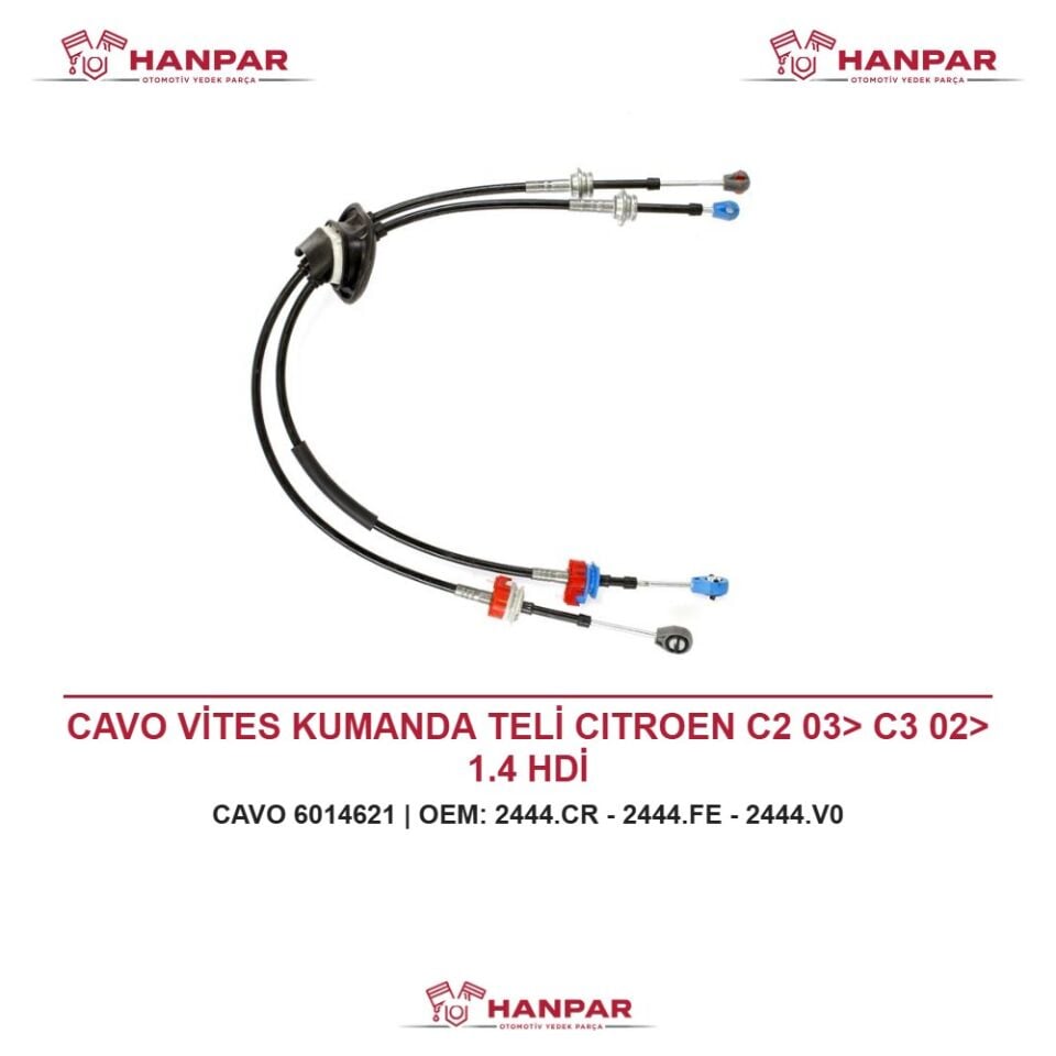 CAVO VİTES KUMANDA TELİ CITROEN C2 03> C3 02> 1.4 HDİ