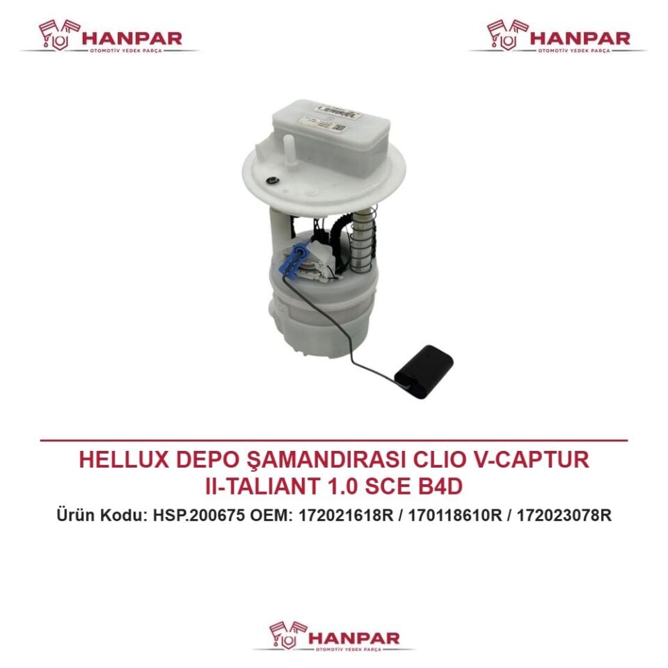 HELLUX DEPO ŞAMANDIRASI CLIO V-CAPTUR II-TALIANT 1.0 SCE B4D