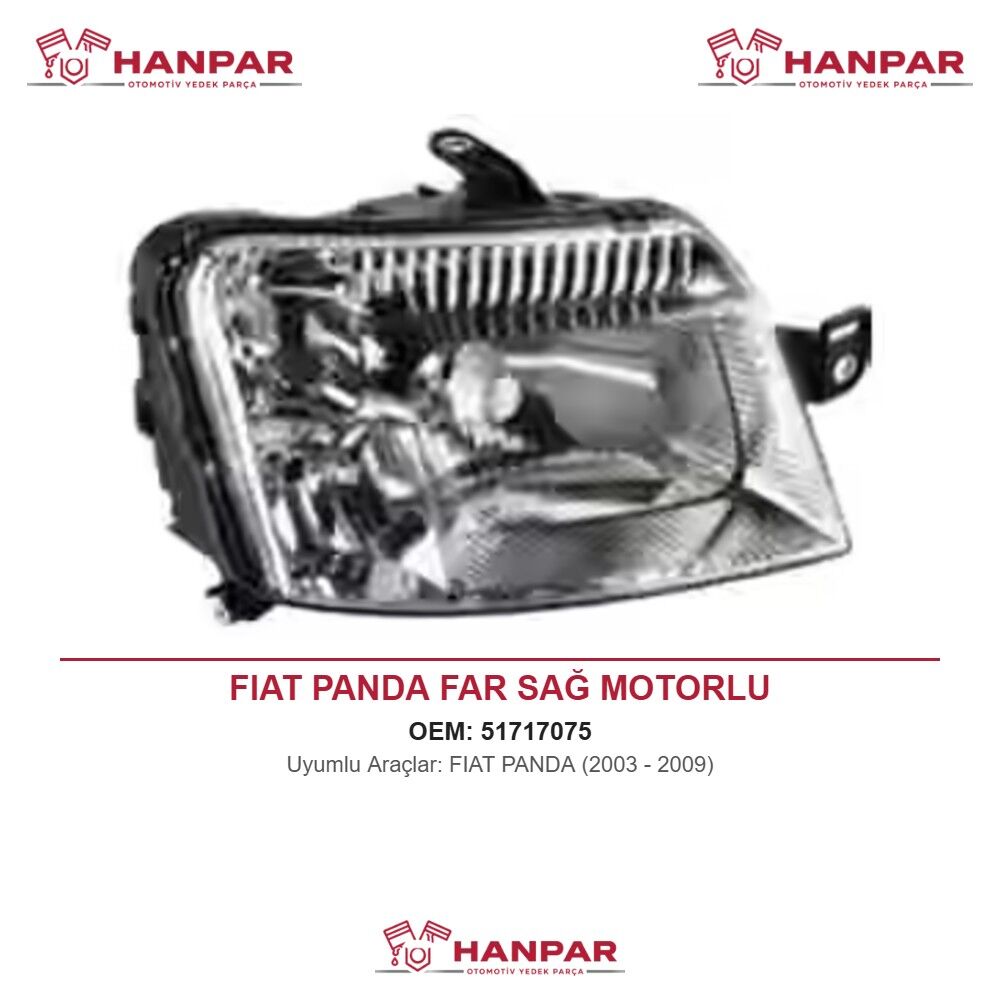 FIAT PANDA FAR SAĞ MOTORLU (2003-2009)