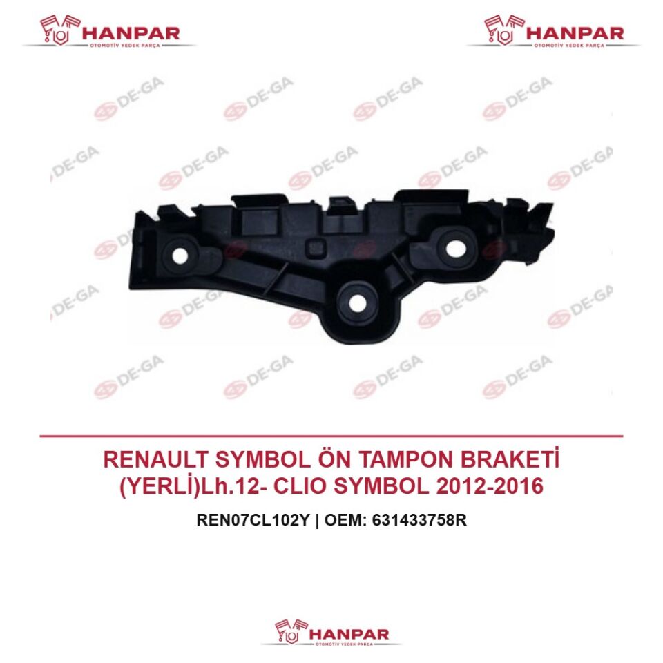 RENAULT SYMBOL ÖN TAMPON BRAKETİ (YERLİ)Lh.12- CLIO SYMBOL 2012-2016