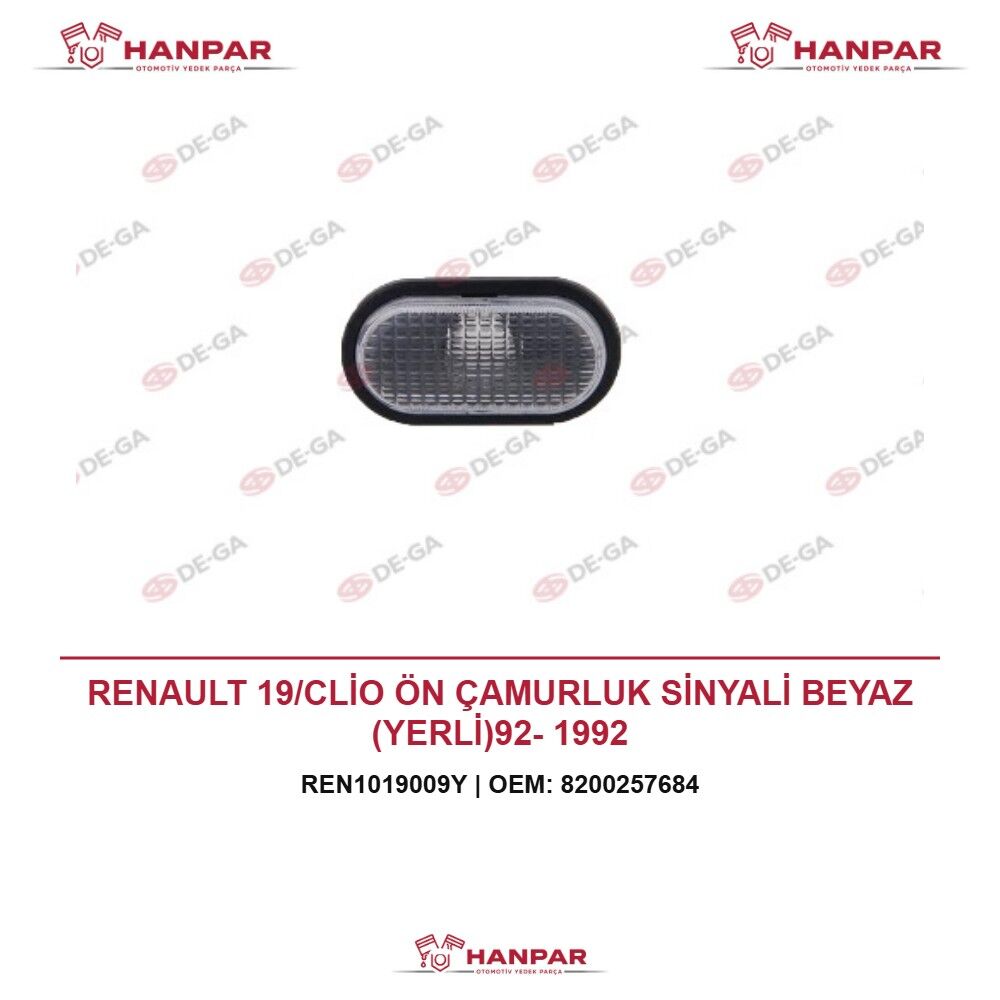 RENAULT 19/CLİO ÖN ÇAMURLUK SİNYALİ BEYAZ (YERLİ)92- 1992