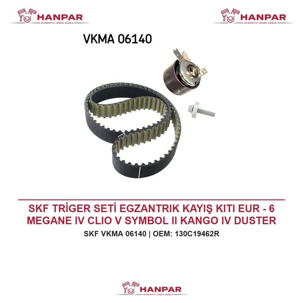 SKF TRİGER SETİ EGZANTRIK KAYIŞ KITI EUR - 6 MEGANE IV CLIO V SYMBOL II KANGO IV DUSTER LODGY 1.5 DCI 18-