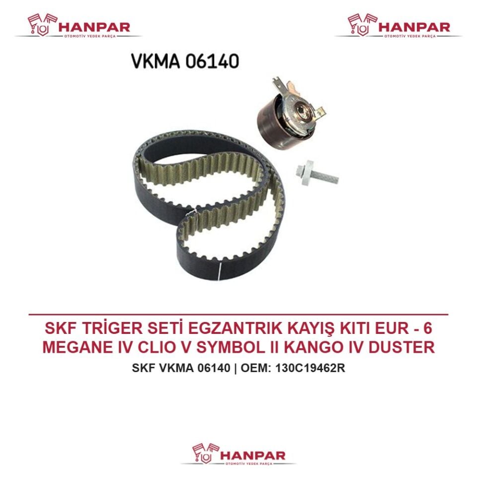 SKF TRİGER SETİ EGZANTRIK KAYIŞ KITI EUR - 6 MEGANE IV CLIO V SYMBOL II KANGO IV DUSTER LODGY 1.5 DCI 18-