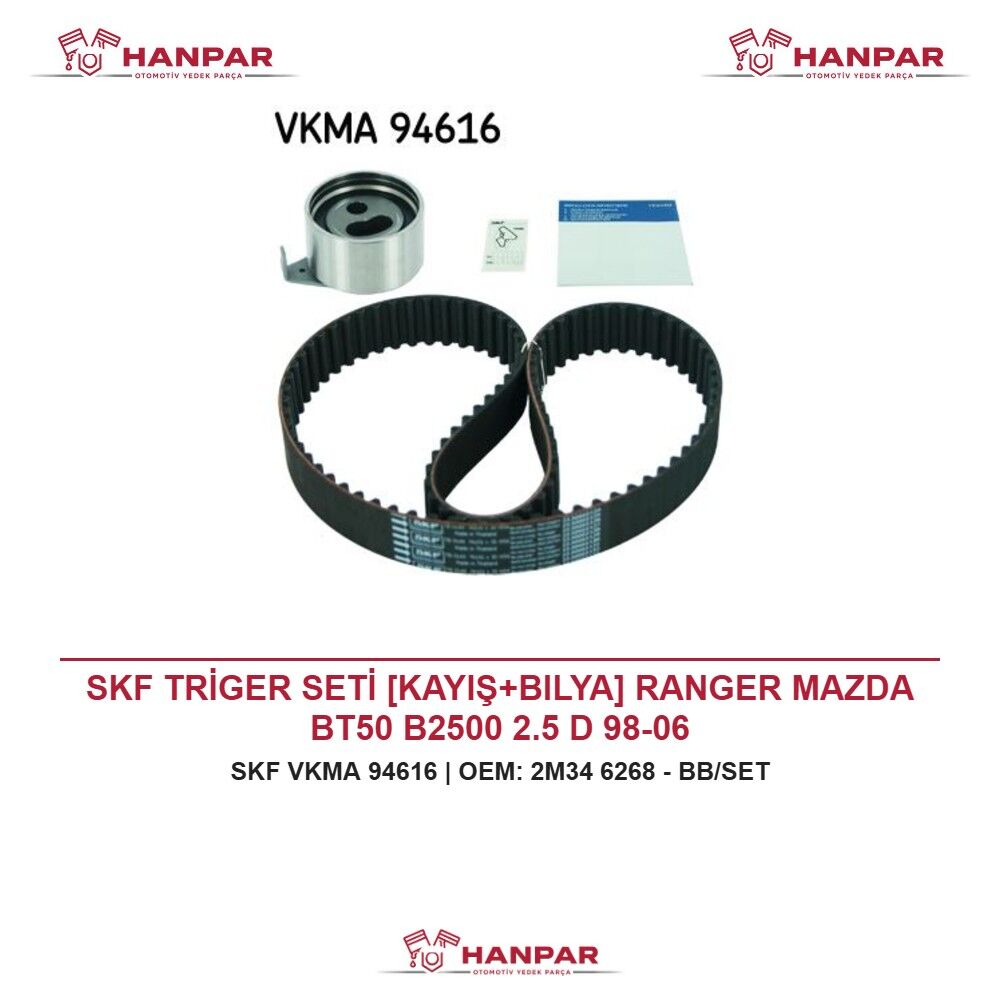 SKF TRİGER SETİ [KAYIŞ+BILYA] RANGER MAZDA BT50 B2500 2.5 D 98-06