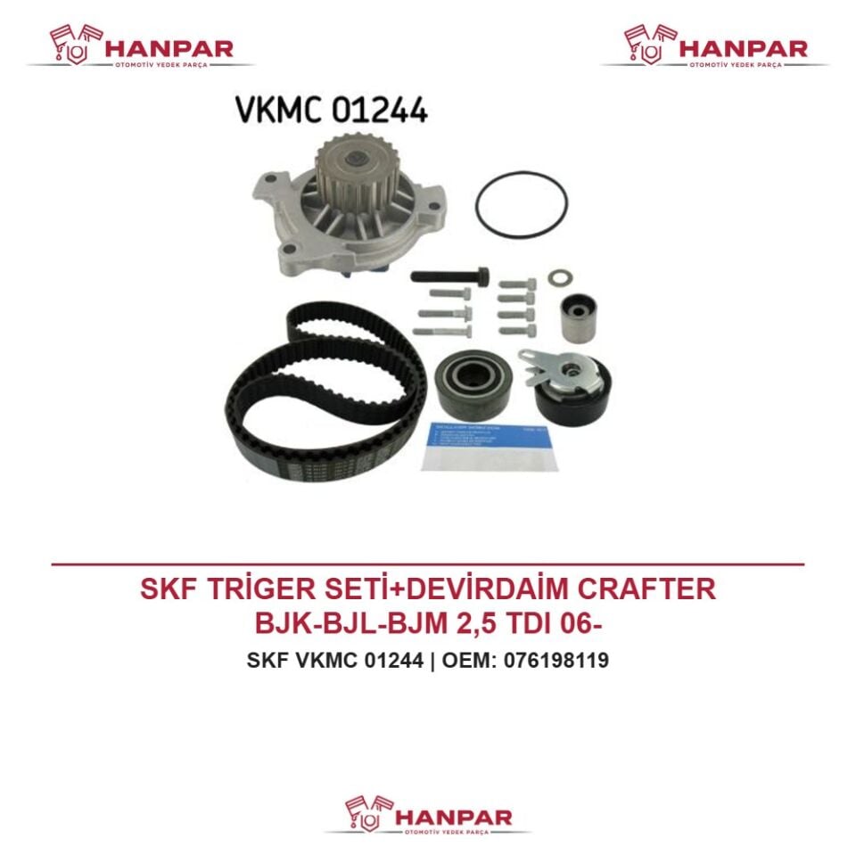 SKF TRİGER SETİ+DEVİRDAİM CRAFTER BJK-BJL-BJM 2,5 TDI 06-