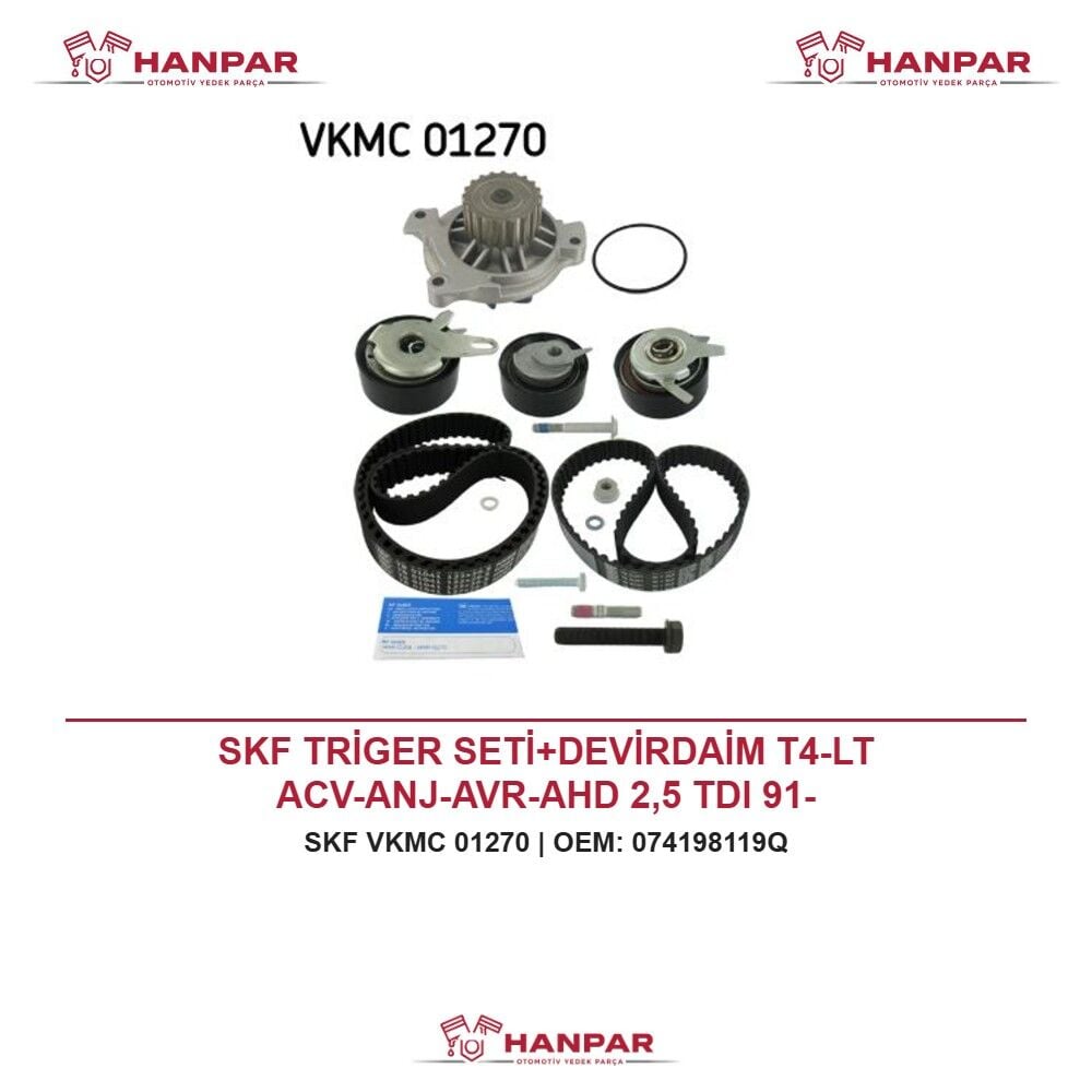 SKF TRİGER SETİ+DEVİRDAİM T4-LT ACV-ANJ-AVR-AHD 2,5 TDI 91-
