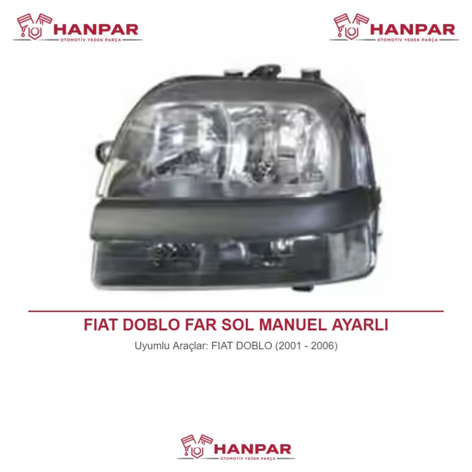 FIAT DOBLO FAR SOL MANUEL AYARLI (2001-2006)