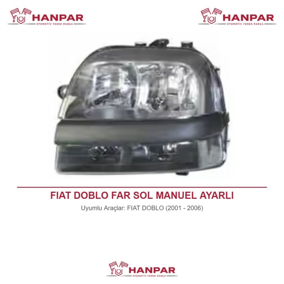 FIAT DOBLO FAR SOL MANUEL AYARLI (2001-2006)