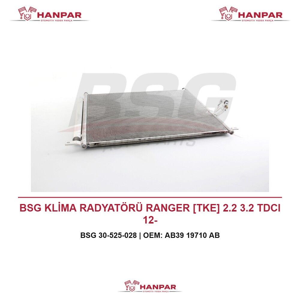 BSG KLİMA RADYATÖRÜ RANGER [TKE] 2.2 3.2 TDCI 12-