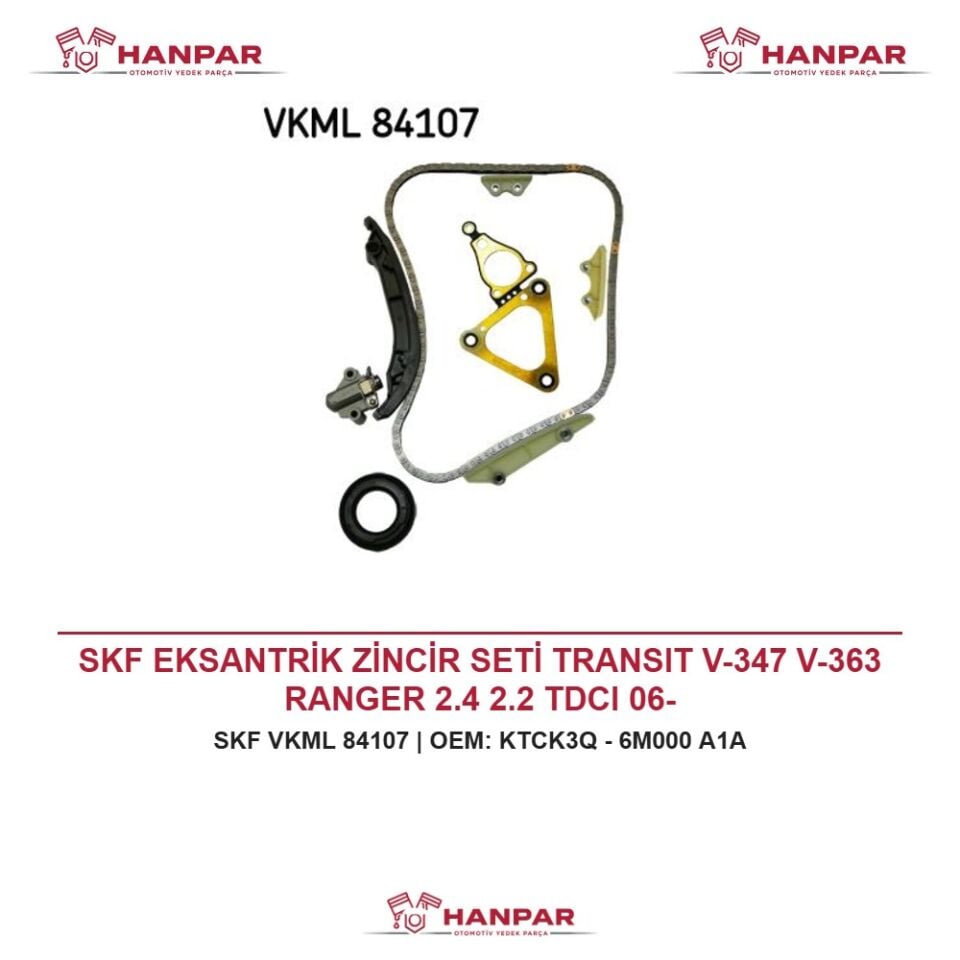 SKF EKSANTRİK ZİNCİR SETİ TRANSIT V-347 V-363 RANGER 2.4 2.2 TDCI 06-