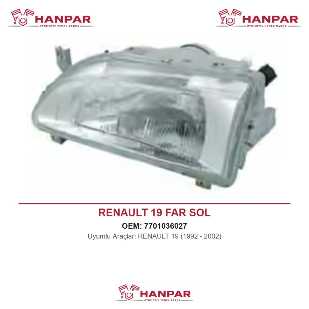 RENAULT 19 FAR SOL (1992-2002)