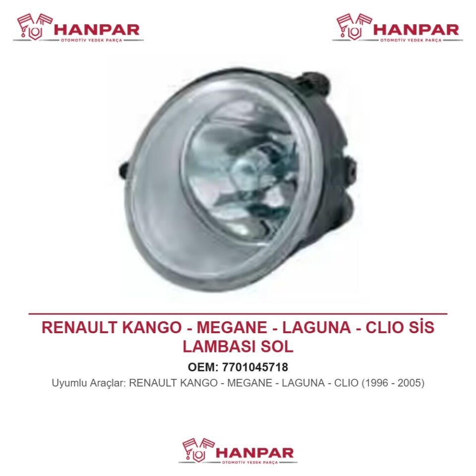 RENAULT KANGO - MEGANE - LAGUNA - CLIO SİS LAMBASI SOL (1996-2005)