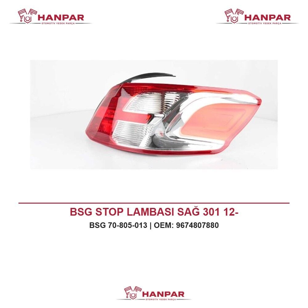 BSG STOP LAMBASI SAĞ 301 12-
