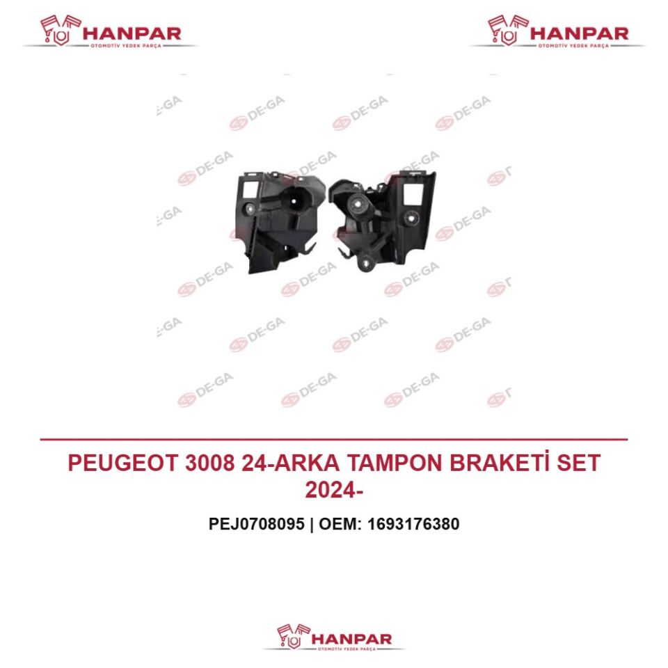 PEUGEOT 3008 24-ARKA TAMPON BRAKETİ SET 2024-