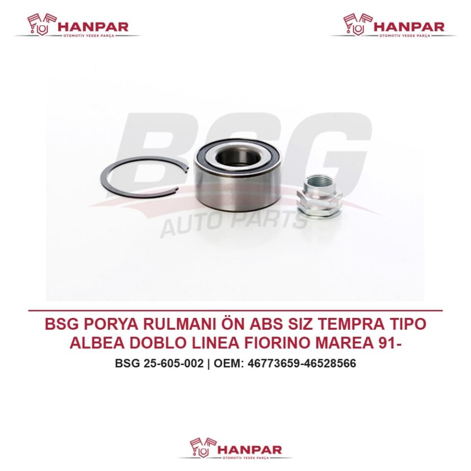 BSG PORYA RULMANI ÖN ABS SIZ TEMPRA TIPO ALBEA DOBLO LINEA FIORINO MAREA 91-