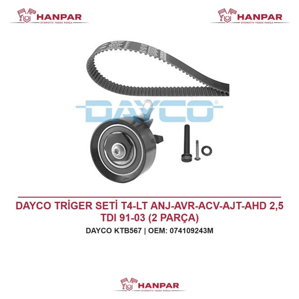 DAYCO TRİGER SETİ T4-LT ANJ-AVR-ACV-AJT-AHD 2,5 TDI 91-03 (2 PARÇA)