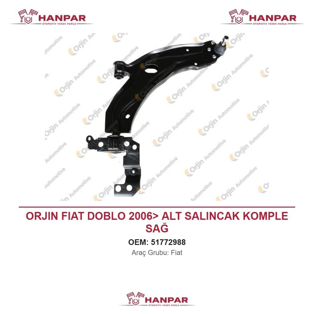 ORJIN FIAT DOBLO 2006> ALT SALINCAK KOMPLE SAĞ