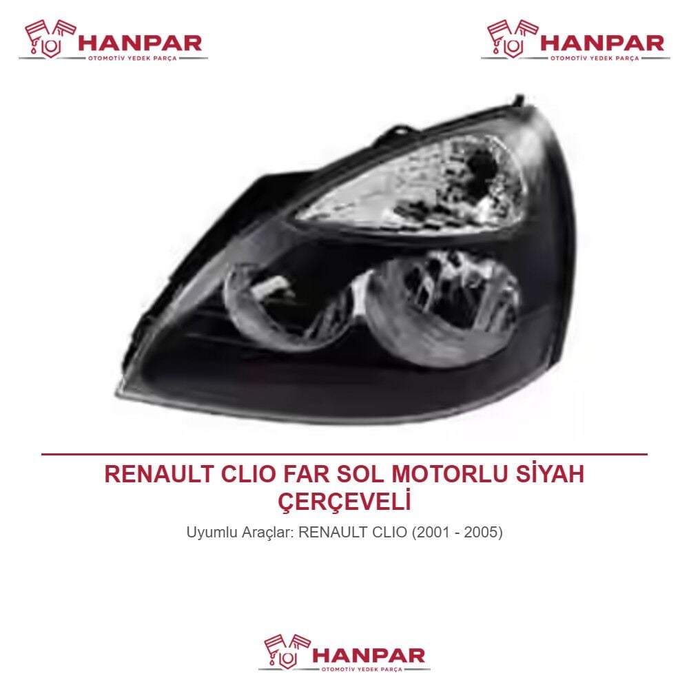 RENAULT CLIO FAR SOL MOTORLU SİYAH ÇERÇEVELİ (2001-2005)
