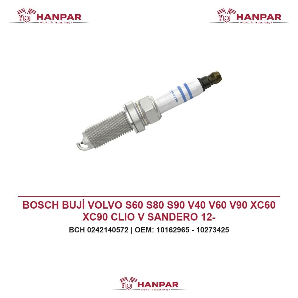 BOSCH BUJİ VOLVO S60 S80 S90 V40 V60 V90 XC60 XC90 CLIO V SANDERO 12-