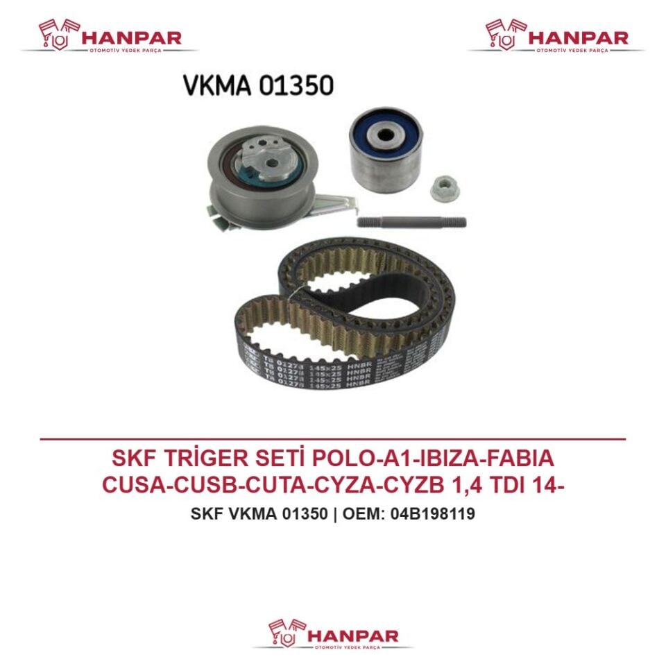 SKF TRİGER SETİ POLO-A1-IBIZA-FABIA CUSA-CUSB-CUTA-CYZA-CYZB 1,4 TDI 14-