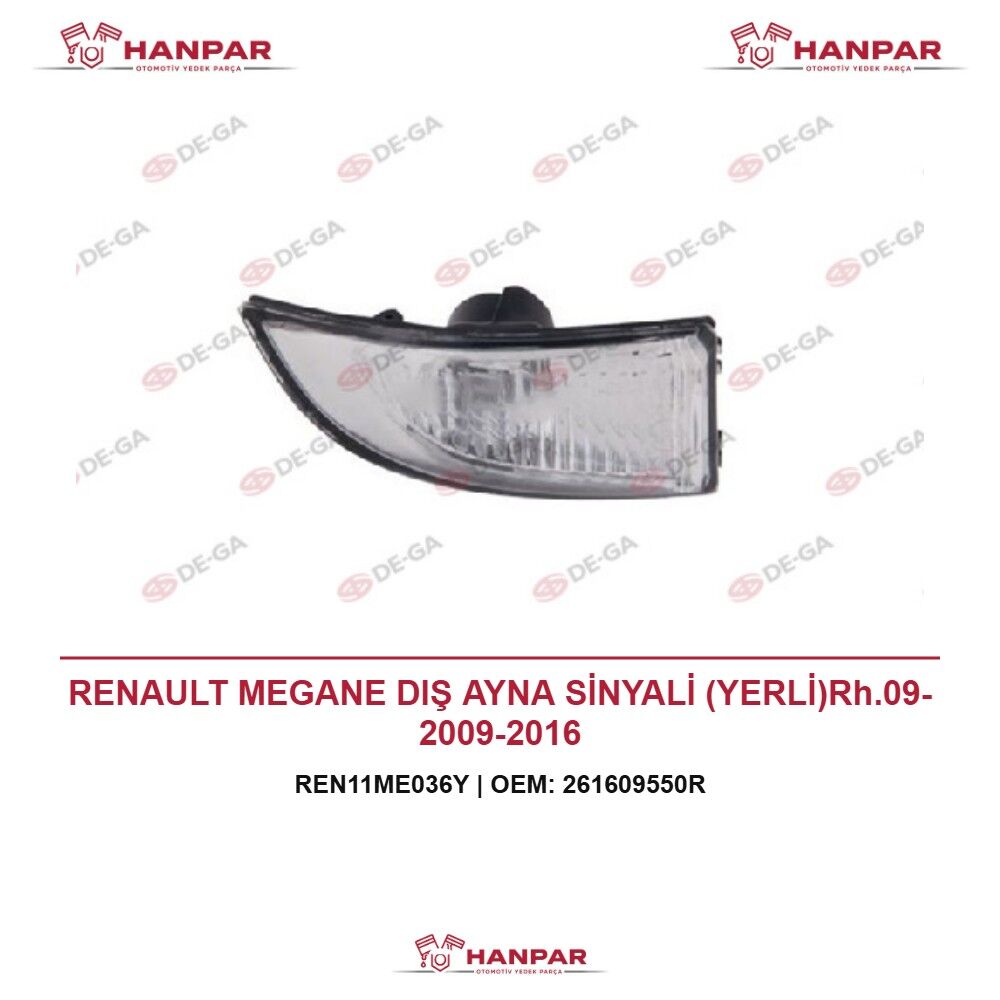 RENAULT MEGANE DIŞ AYNA SİNYALİ (YERLİ)Rh.09- 2009-2016