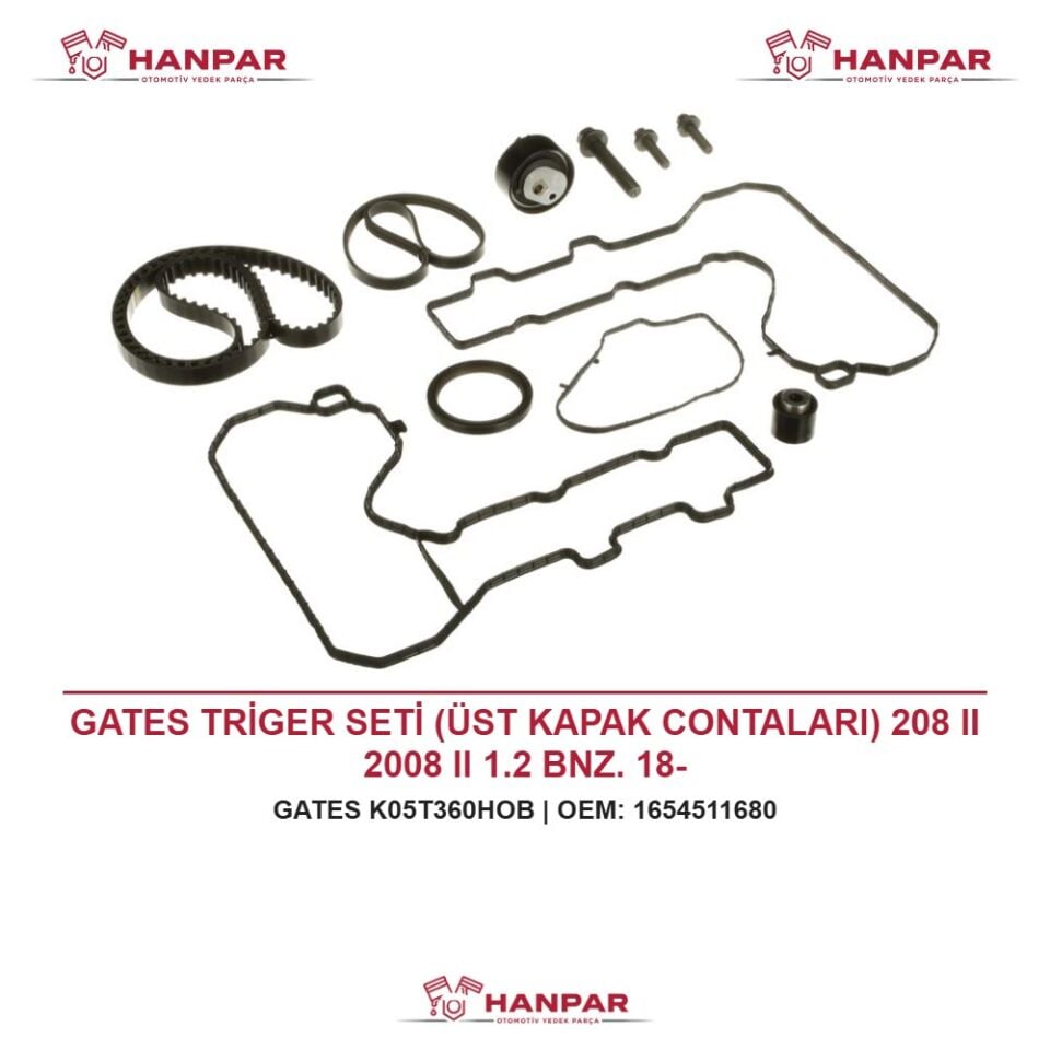 GATES TRİGER SETİ (ÜST KAPAK CONTALARI) 208 II 2008 II 1.2 BNZ. 18-