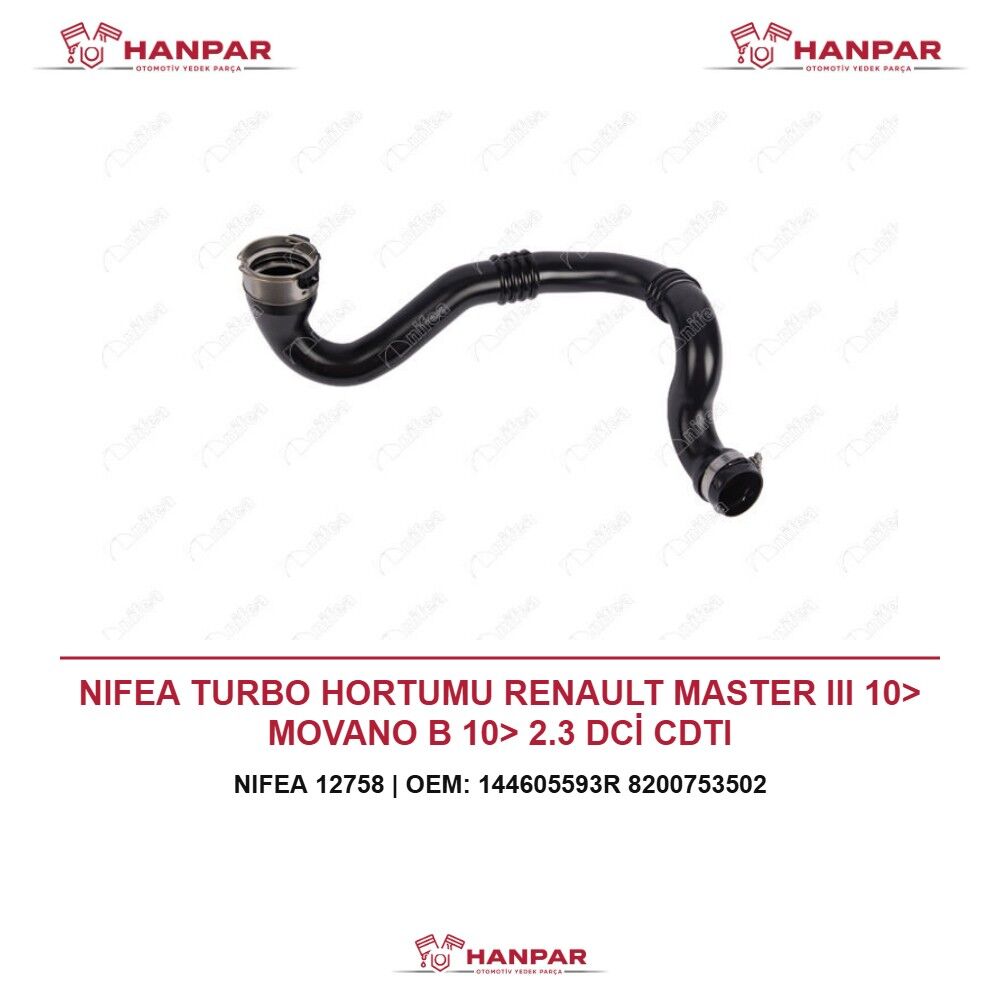 NIFEA TURBO HORTUMU RENAULT MASTER III 10> MOVANO B 10> 2.3 DCİ CDTI