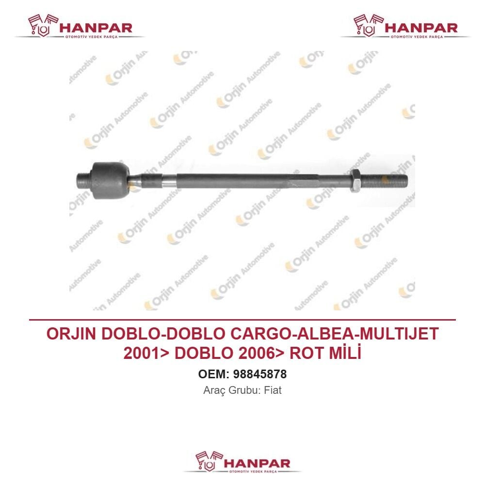 ORJIN DOBLO-DOBLO CARGO-ALBEA-MULTIJET 2001> DOBLO 2006> ROT MİLİ