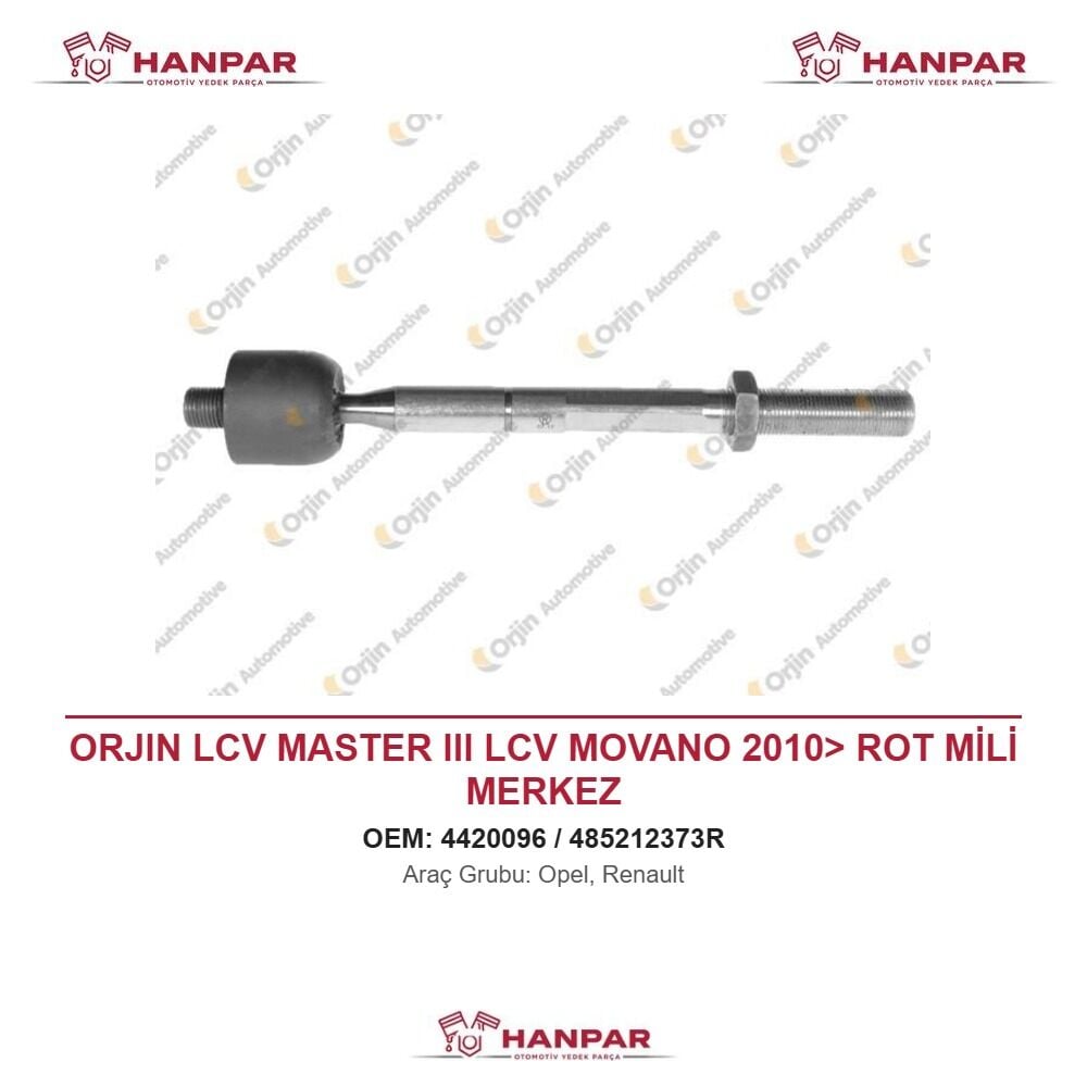 ORJIN LCV MASTER III LCV MOVANO 2010> ROT MİLİ MERKEZ