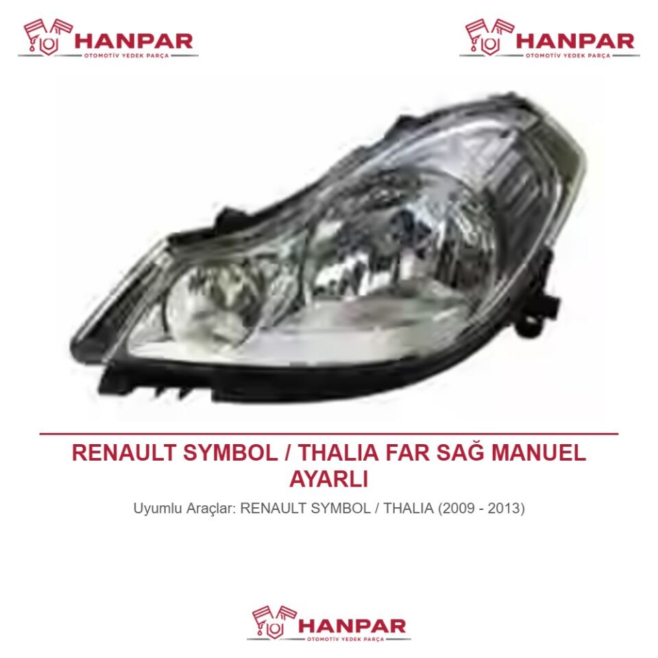 RENAULT SYMBOL / THALIA FAR SAĞ MANUEL AYARLI (2009-2013)