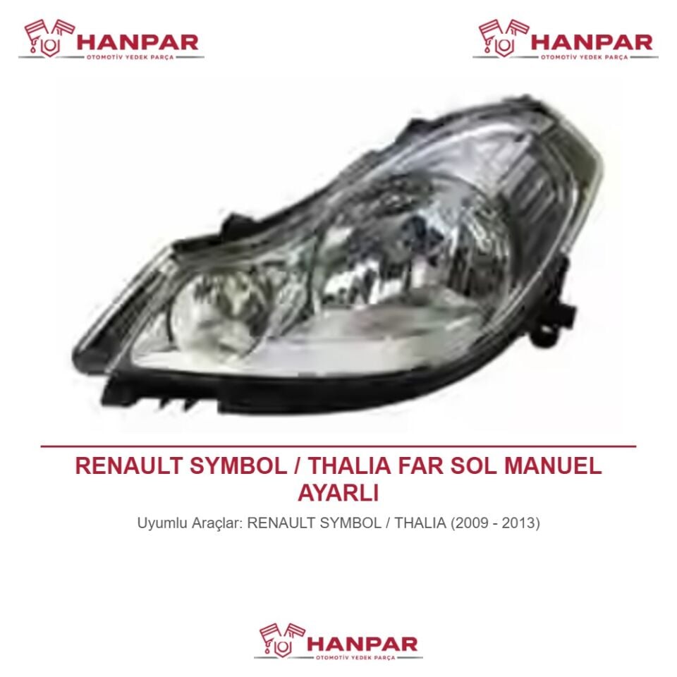 RENAULT SYMBOL / THALIA FAR SOL MANUEL AYARLI (2009-2013)