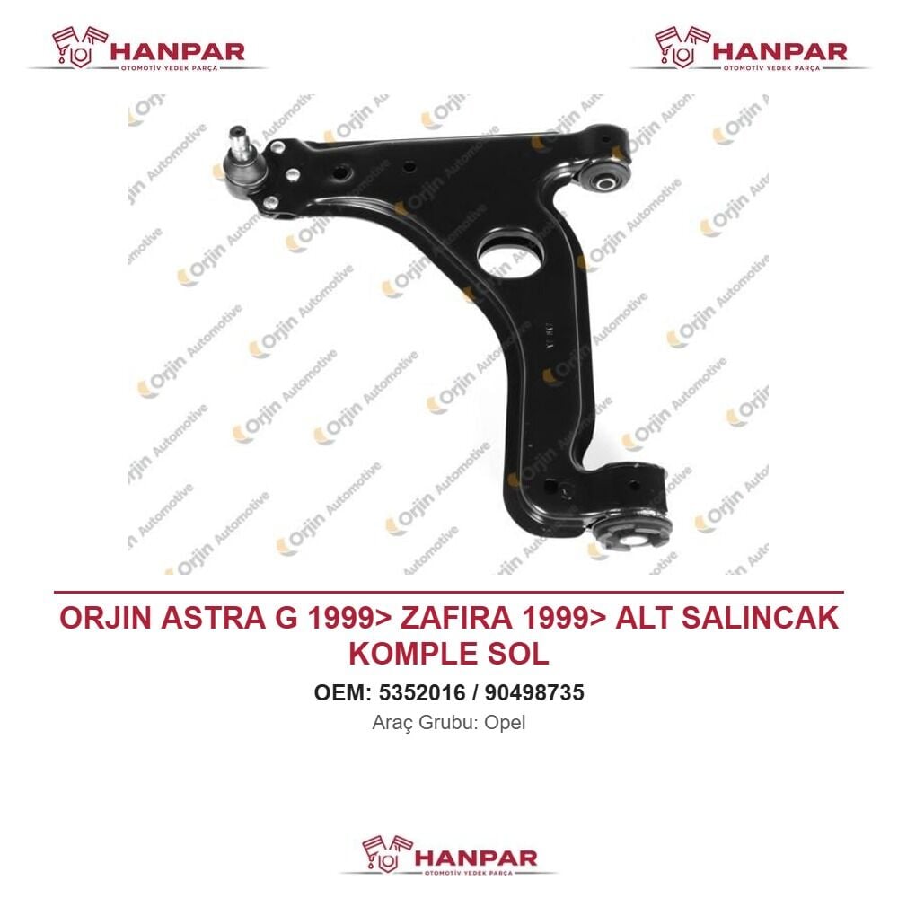ORJIN ASTRA G 1999> ZAFIRA 1999> ALT SALINCAK KOMPLE SOL