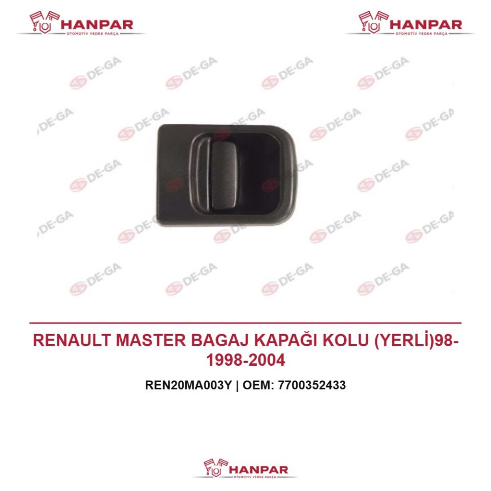 RENAULT MASTER BAGAJ KAPAĞI KOLU (YERLİ)98- 1998-2004