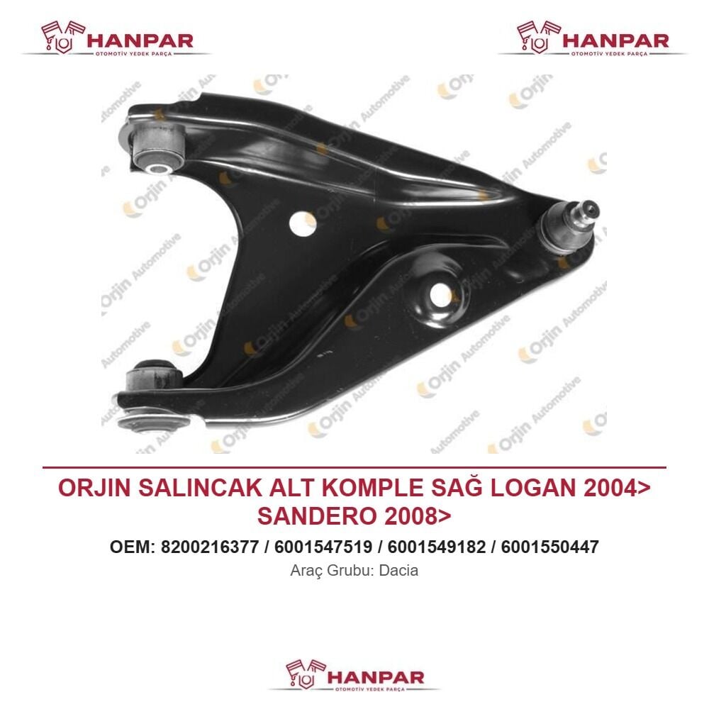 ORJIN SALINCAK ALT KOMPLE SAĞ LOGAN 2004> SANDERO 2008>