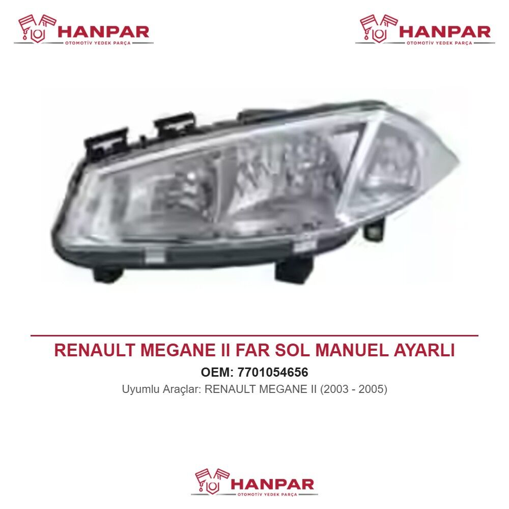 RENAULT MEGANE II FAR SOL MANUEL AYARLI (2003-2005)